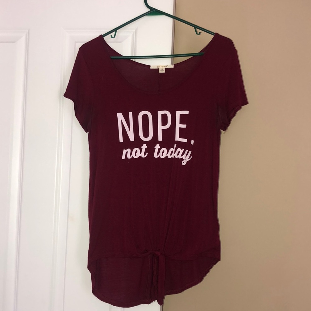 Women’s size small miami top in maroon